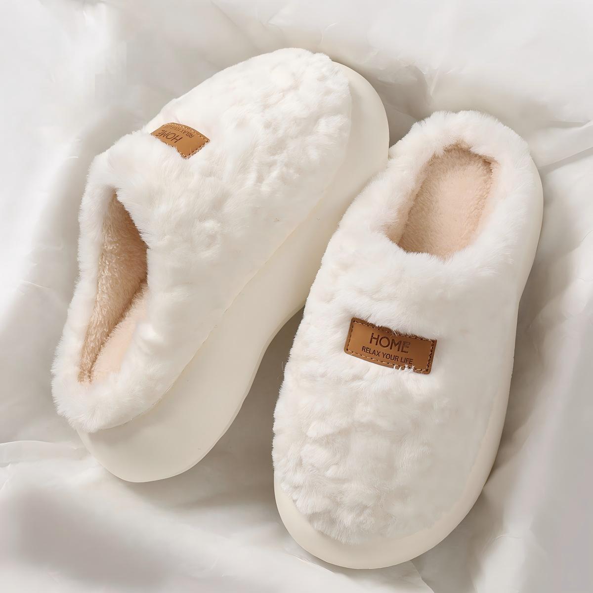 Sewing New - Women's High-End Couple's Furry Slippers, New
