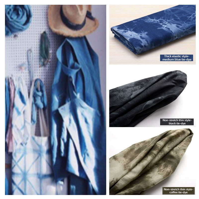 Sewing Tie Dye - Soft Tie-Dye Washed Denim Fabric By