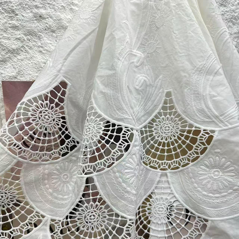 White Eyelet Embroidery Lace F - Sewing Eyelet Fabric ulasan dan harga