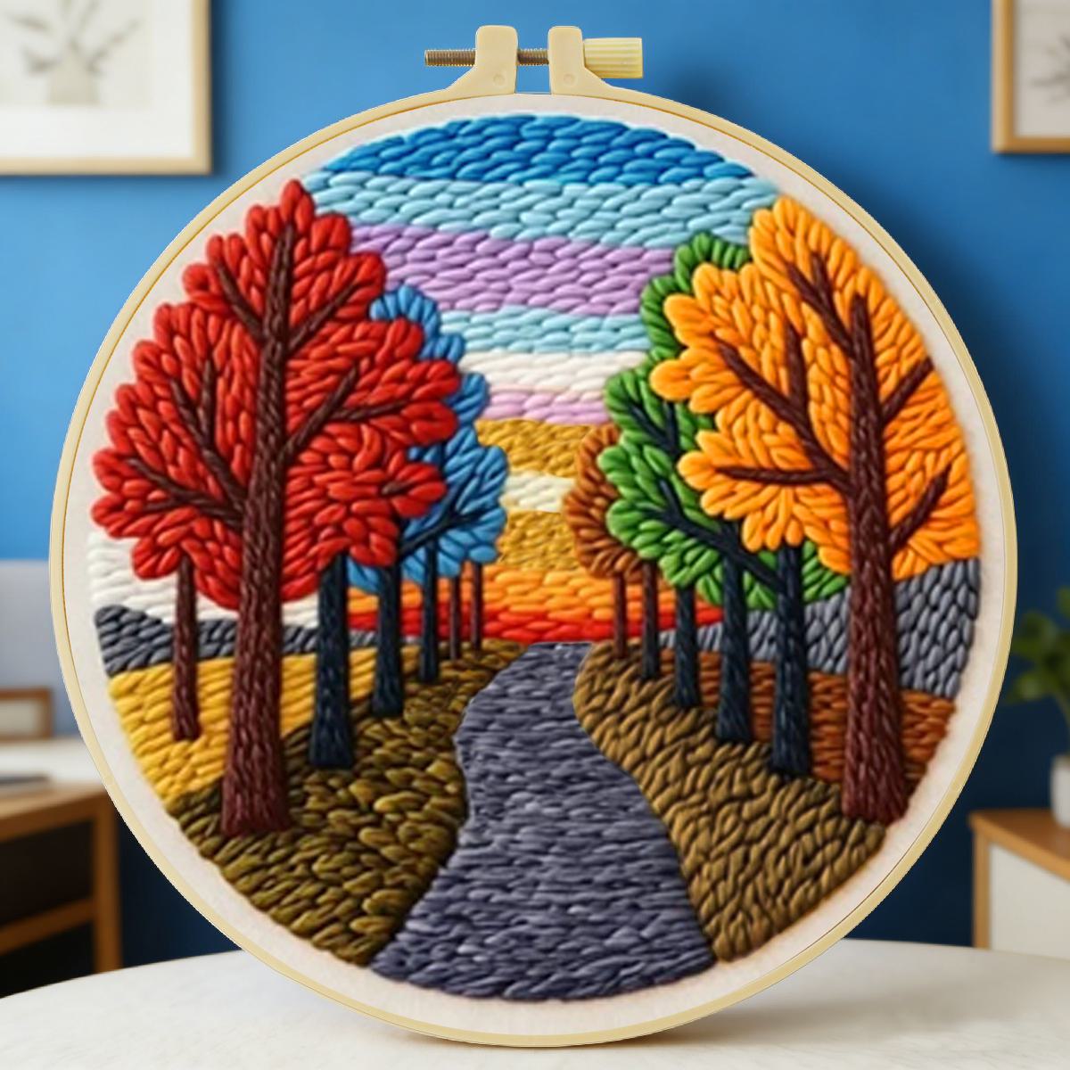20X20CM/7.87inch Scenery Punch - Is Sewing Textile Art ulasan dan harga