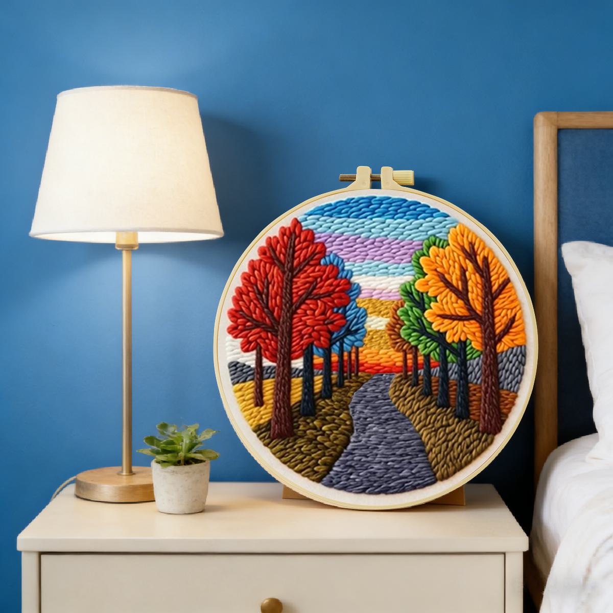 20X20CM/7.87inch Scenery Punch - Is Sewing Textile Art ulasan dan harga