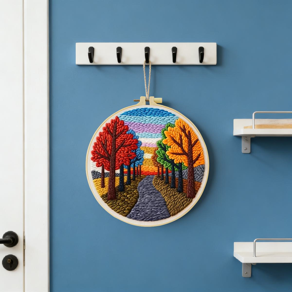 20X20CM/7.87inch Scenery Punch - Is Sewing Textile Art ulasan dan harga