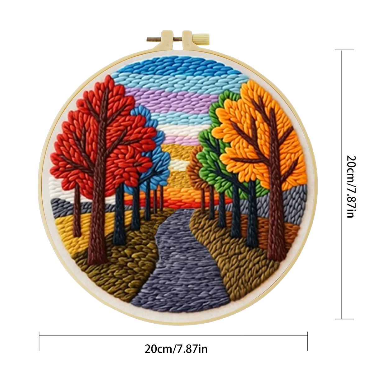 20X20CM/7.87inch Scenery Punch - Is Sewing Textile Art ulasan dan harga