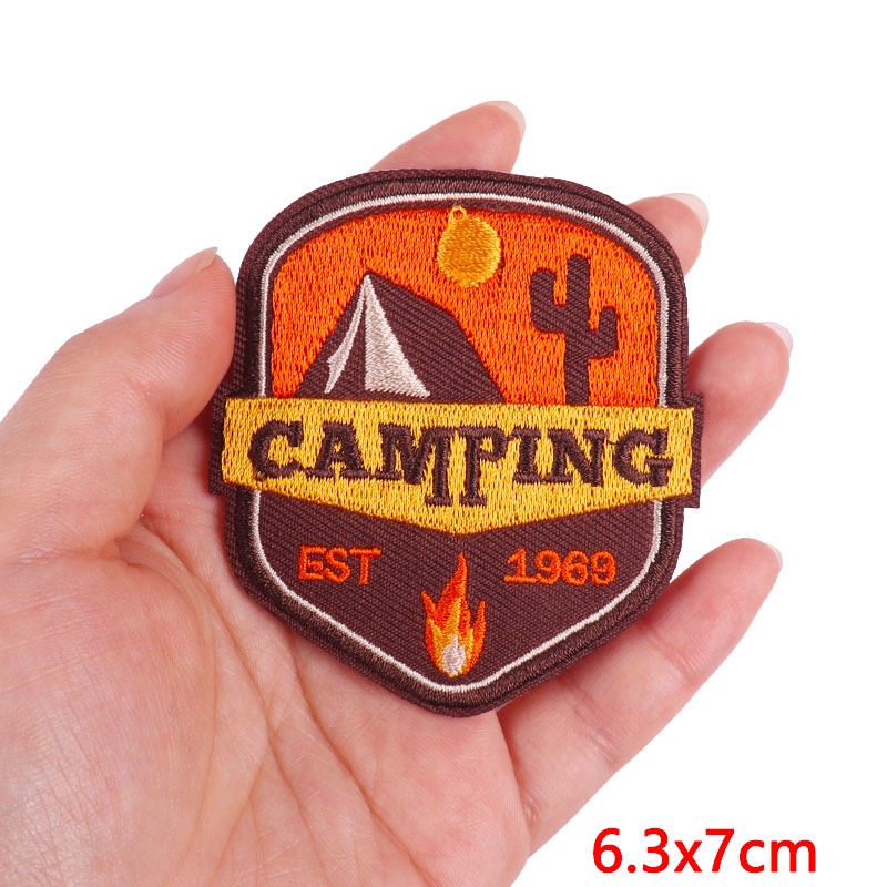 Mountain Camping Adventure Emb - Velcro Sew On ulasan dan harga