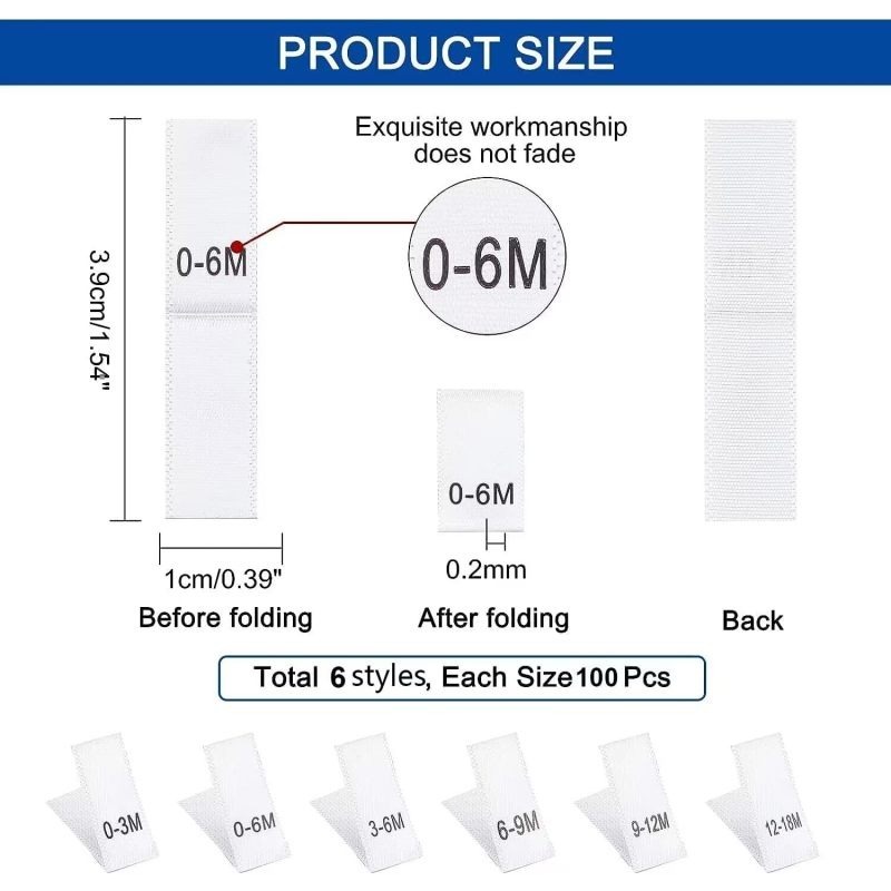 600 Pcs Clothing Month Labels  - Sewing Labels ulasan dan harga