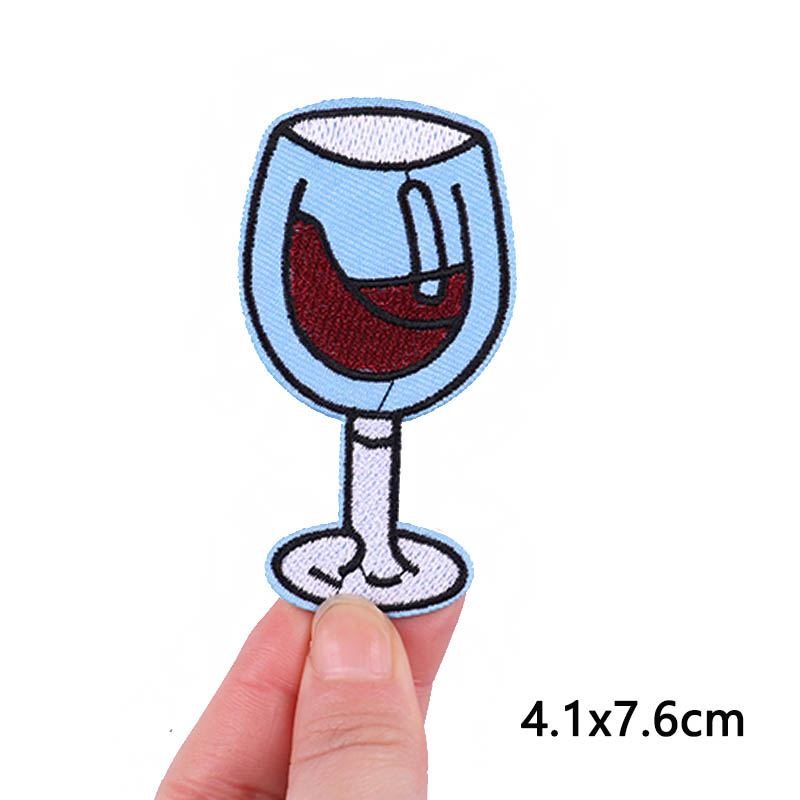 Wine Time Patches On Clothes E - Velcro Sew On ulasan dan harga