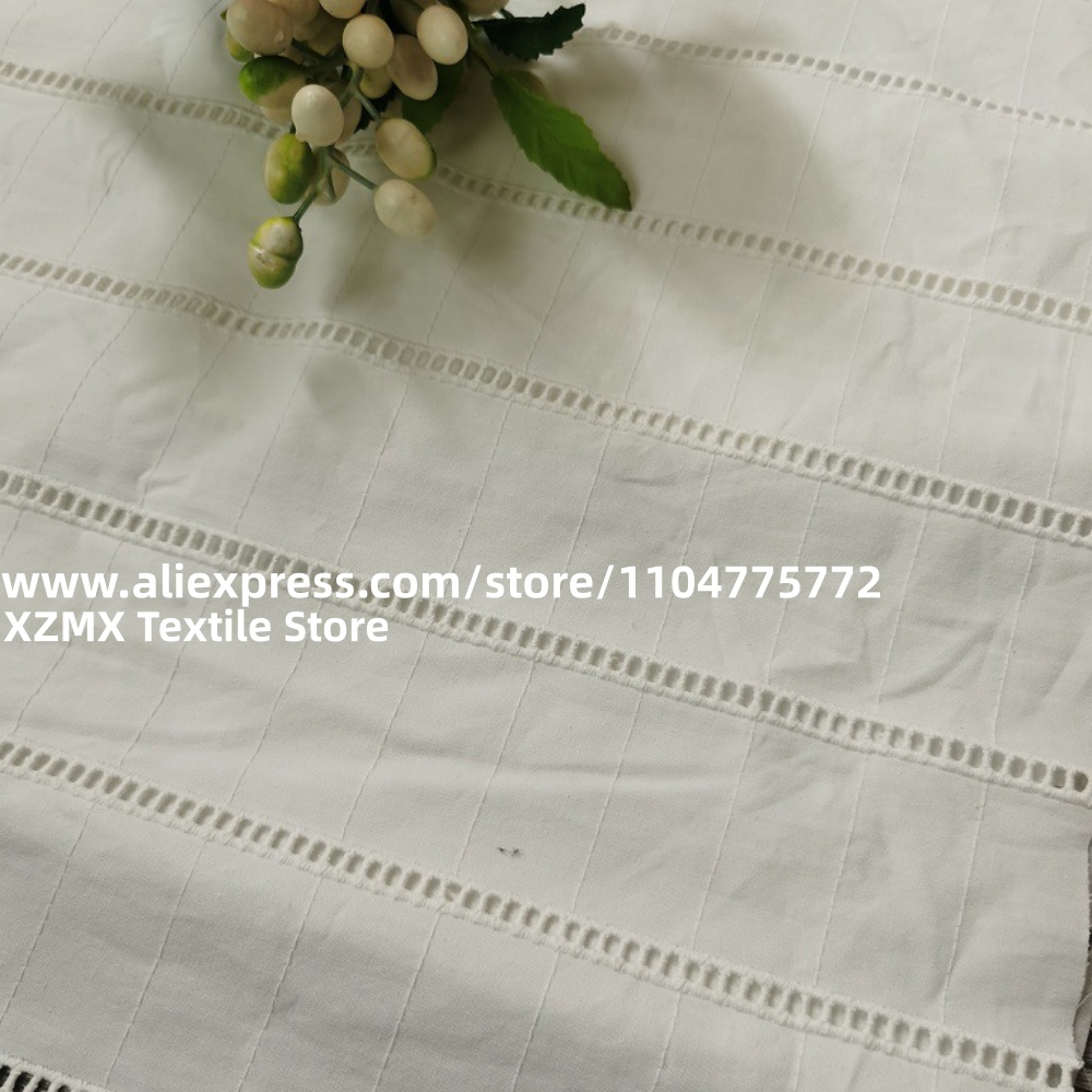 Stripe Hollow Eyelet Cotton Em - Sewing Eyelet Fabric ulasan dan harga