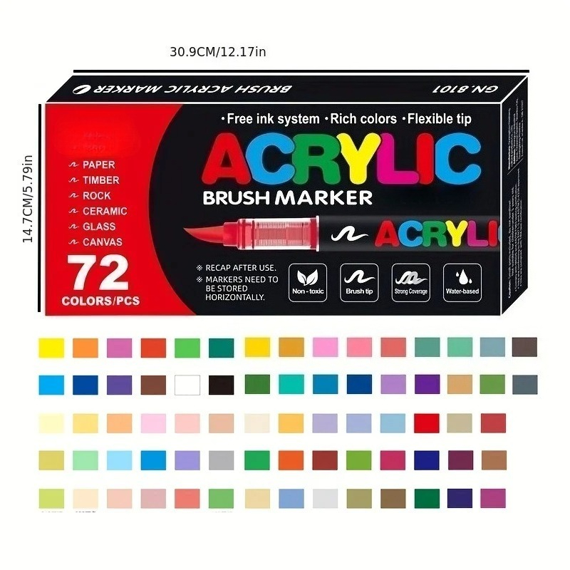12-120 Colors Acrylic Paint Pe - Copic Marker Classic ulasan dan harga