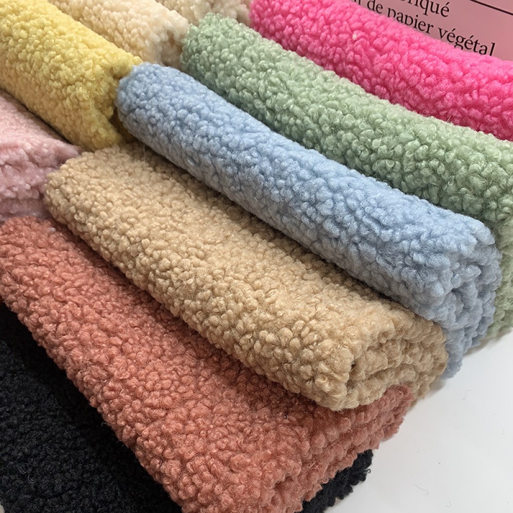 Teddy Sherpa Fleece Fabric Pie - Sewing Garments ulasan dan harga