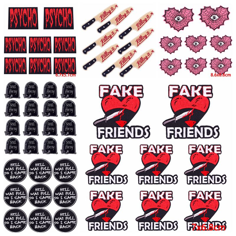 10PCS/Lot Fake Friends Embroid - Velcro Sew On ulasan dan harga