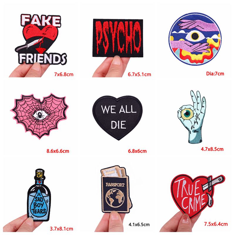 10PCS/Lot Fake Friends Embroid - Velcro Sew On ulasan dan harga