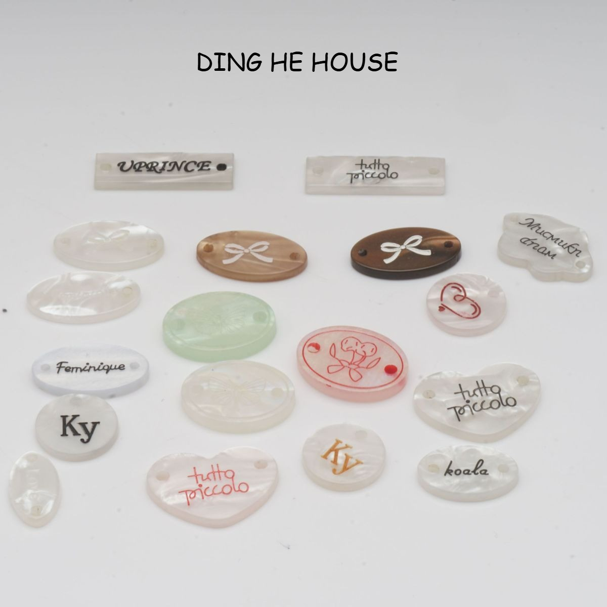 10pcs Elliptical Tag Button Co - Sewing Labels ulasan dan harga