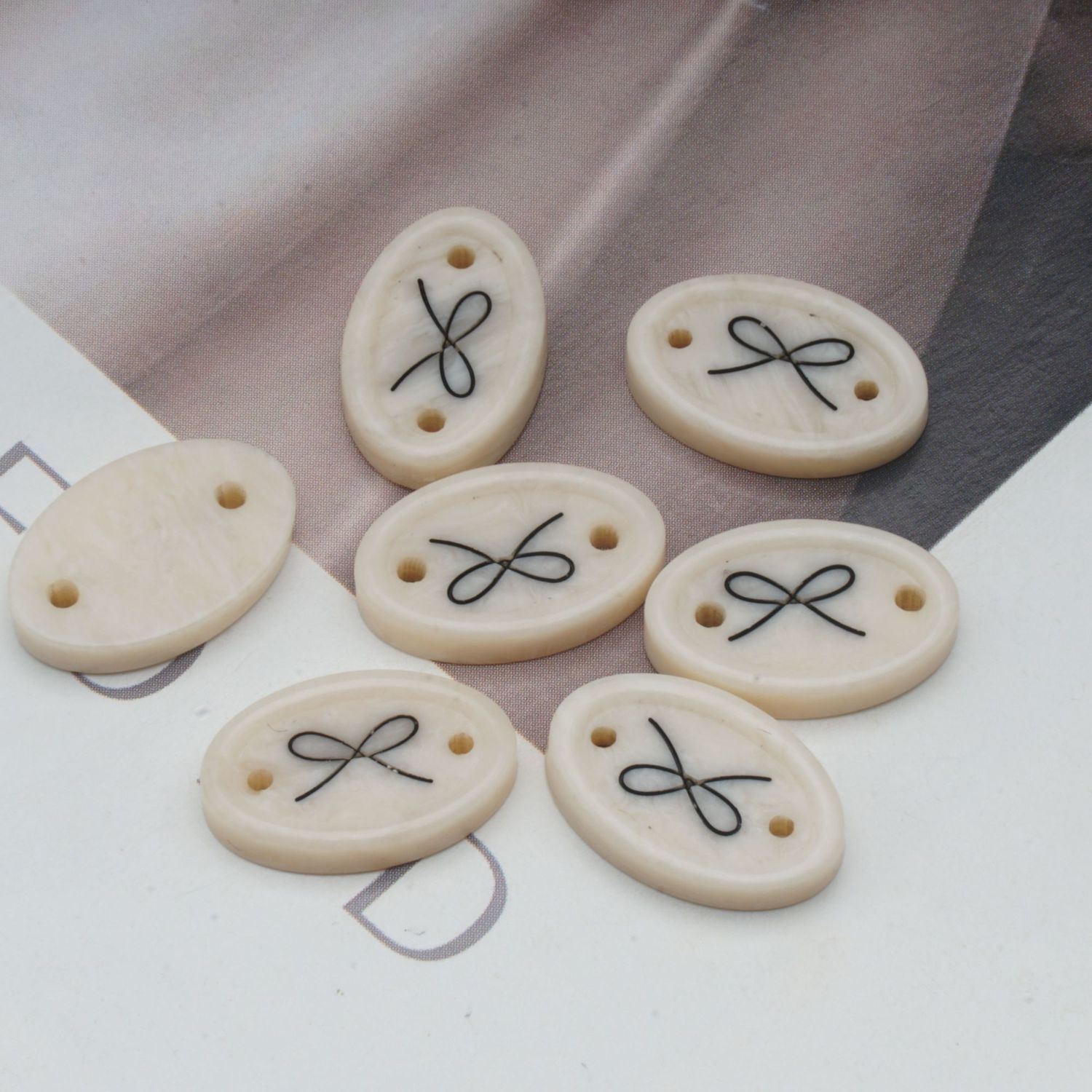 10pcs Elliptical Tag Button Co - Sewing Labels ulasan dan harga