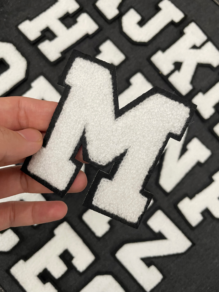 8cm Iron on Black White Chenil - Velcro Sew On ulasan dan harga