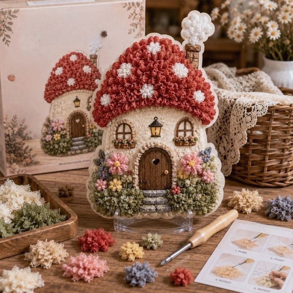 House Scene Poke Art Kit No Se - Is Sewing Textile Art ulasan dan harga