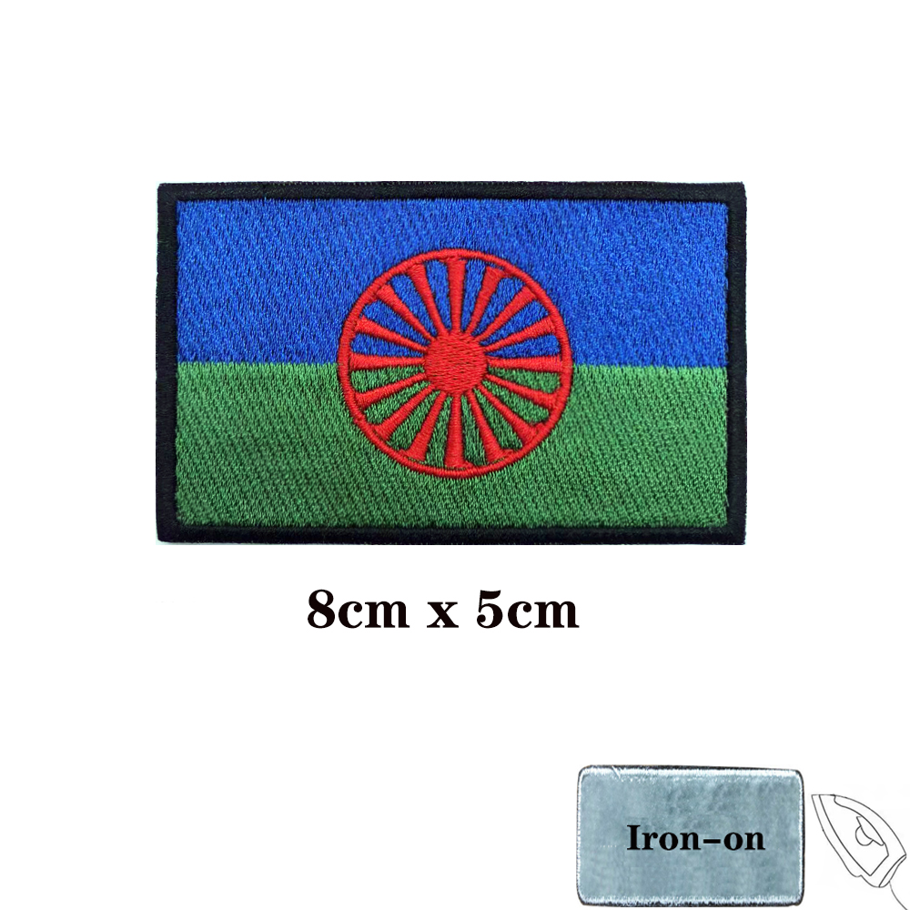 Rom Gypsy Flag Of The Romani   - Velcro Sew On ulasan dan harga