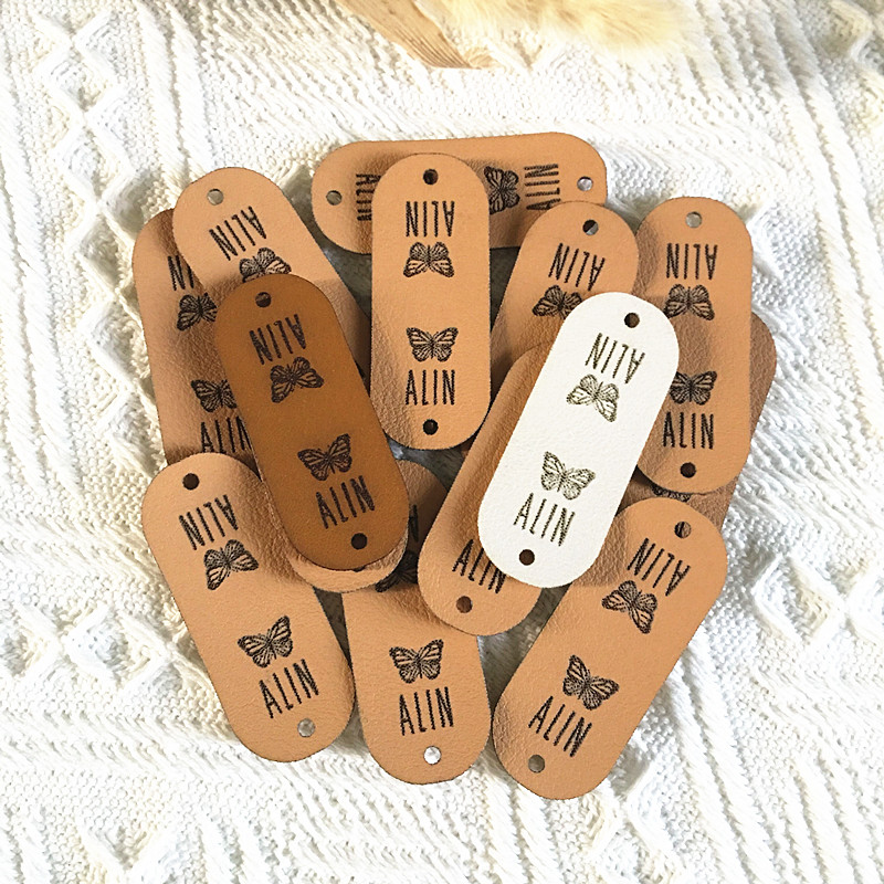 30pcs Personalized Leather Log - Sewing Labels ulasan dan harga